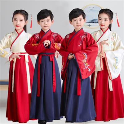 古装汉服中国风襦裙(红/白)55